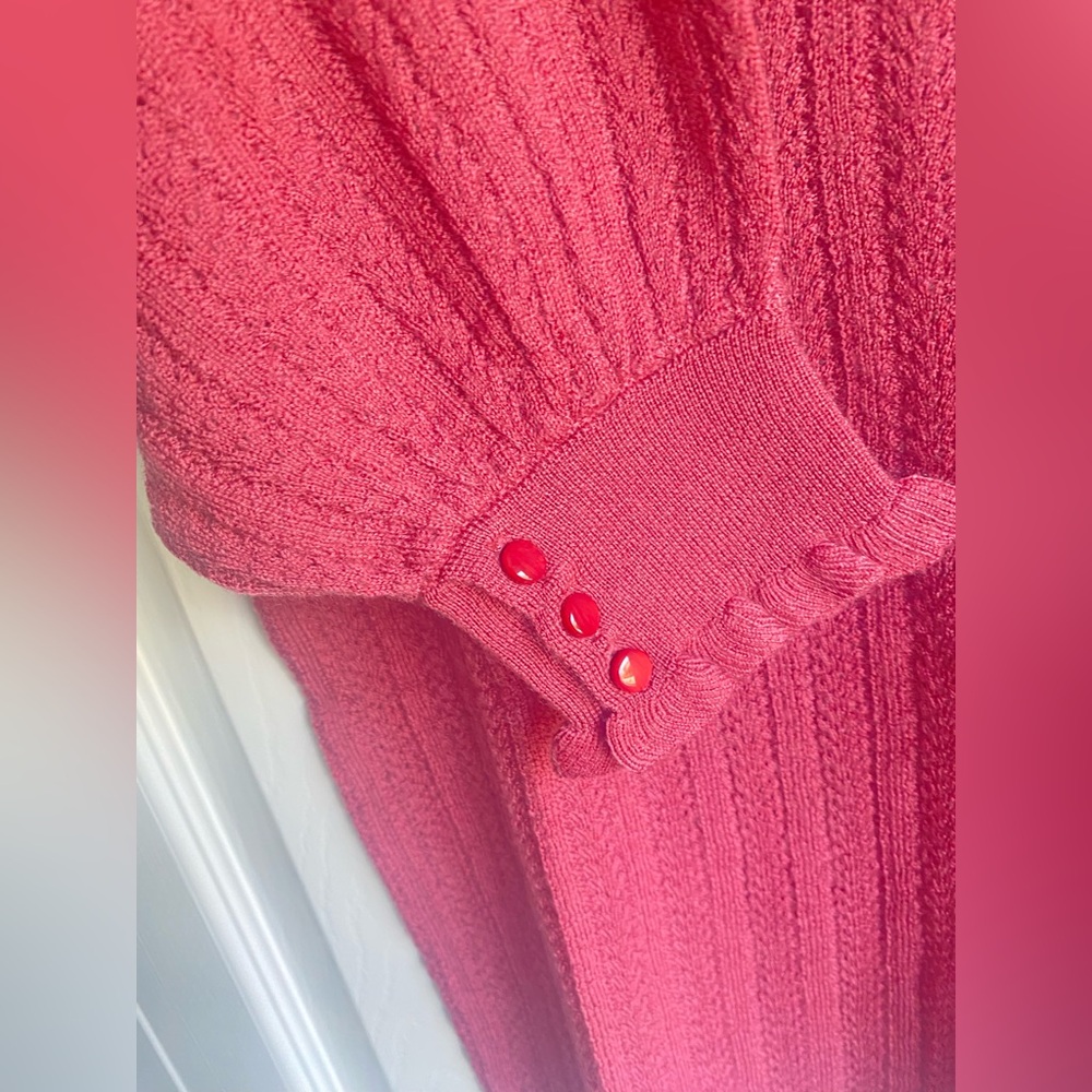 Sezane Louis Pink Knit Cardigan Size M - Picture 6 of 11
